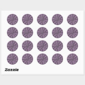 Sticker Rond Snowflakes - Enveloppe Cartes de Vacances (Feuille)