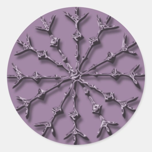 Sticker Rond Snowflakes - Enveloppe Cartes de Vacances (Devant)