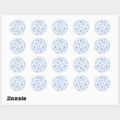 Sticker Rond Snowflakes, Snowmen et Pingouins de Noël (Feuille)