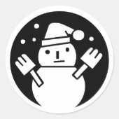 Sticker Rond Snowman (Devant)