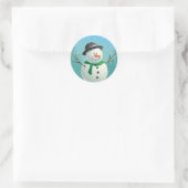 Sticker Rond Snowman (Sac)