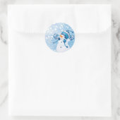 Sticker Rond Snowman (Sac)