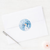 Sticker Rond Snowman (Enveloppe)
