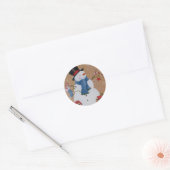 Sticker Rond Snowman (Enveloppe)