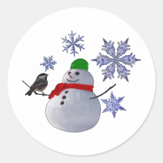 Sticker Rond Snowman (Devant)