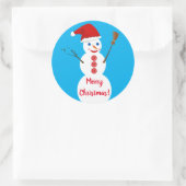 Sticker Rond Snowman (Sac)