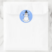 Sticker Rond Snowman (Sac)