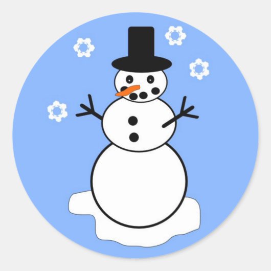 Sticker Rond Snowman (Devant)