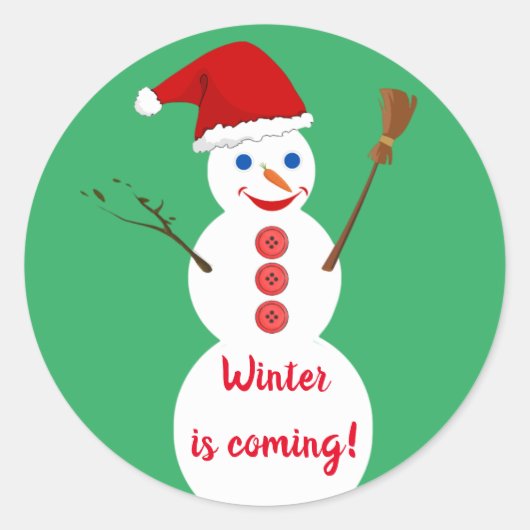 Sticker Rond Snowman (Devant)