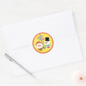 Sticker Rond Snowman (Enveloppe)