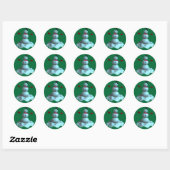 Sticker Rond Snowman 3D (Feuille)