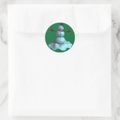 Sticker Rond Snowman 3D (Sac)