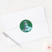 Sticker Rond Snowman 3D (Enveloppe)