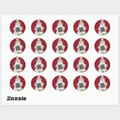 STICKER ROND SNOWMAN AVEC ACCORD (Feuille)
