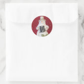 STICKER ROND SNOWMAN AVEC ACCORD (Sac)