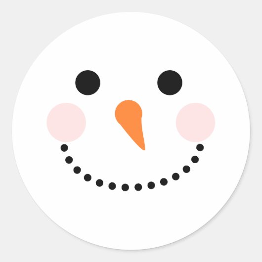 Sticker rond Snowman Enveloppe visage Sceau (Devant)