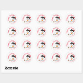 Sticker Rond Snowman Funny Visage mignonne nouveauté Cadeau de (Feuille)