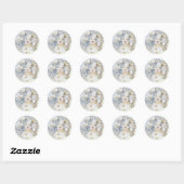 Sticker Rond Snowman hiver froid (Feuille)