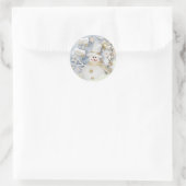 Sticker Rond Snowman hiver froid (Sac)