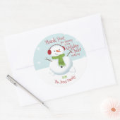 Sticker Rond Snowman Holiday Cheval (Enveloppe)