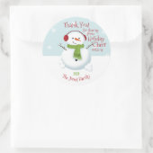 Sticker Rond Snowman Holiday Cheval (Sac)