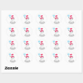 Sticker Rond Snowman Joyeuses Fêtes (Feuille)