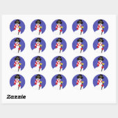 Sticker Rond Snowman par VictoriaShaylee (Feuille)