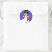 Sticker Rond Snowman par VictoriaShaylee (Sac)