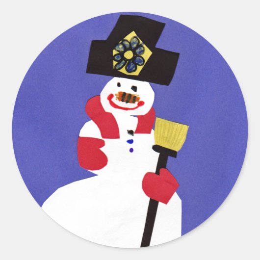 Sticker Rond Snowman par VictoriaShaylee (Devant)