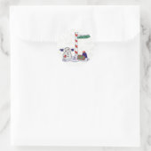 Sticker Rond Snowman & Pôle Nord - (Sac)