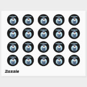 Sticker Rond Snowman Snowmen Police Cop Freeze (Feuille)