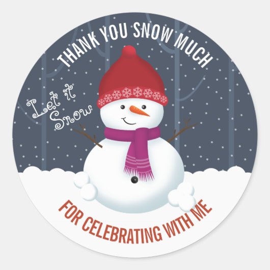 Sticker Rond Snowman Winter Wonderland (Devant)