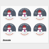 Sticker Rond Snowman Winter Wonderland (Feuille)