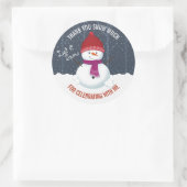Sticker Rond Snowman Winter Wonderland (Sac)