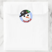 Sticker Rond Snowmen (Sac)