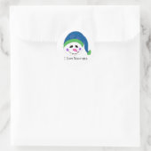 Sticker Rond Snowmen souriant (Sac)