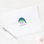 Sticker Rond Snowmen souriant (Enveloppe)