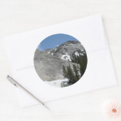 Sticker Rond Snowy Granite Domes I Yosemite National Park (Enveloppe)