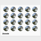 Sticker Rond Snowy Granite Domes II Parc national de Yosemite (Feuille)