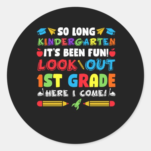 Sticker Rond So Long Kindergarten 1ère année (Devant)