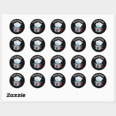 Sticker Rond Soap-erdad Drôle Soap Papa Pun Dark BG (Feuille)