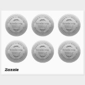 Sticker Rond Soap Lavande Rustique Fait À La Main Argent (Feuille)