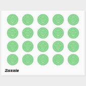 Sticker Rond Soap Lavande Rustique fait main Vert (Feuille)