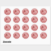 Sticker Rond Soap Rose et vanille (Feuille)