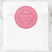Sticker Rond Soap Rustique Lavande Faite À La Main Rose (Sac)