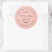 Sticker Rond Soap Rustique Lavande Faite À La Main Rose (Sac)