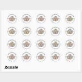Sticker Rond Soap Soy Spa Rose Lavender fait main (Feuille)