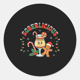 Sticker Rond Soberlicious Sobre Drôle de Sobriété Récupération