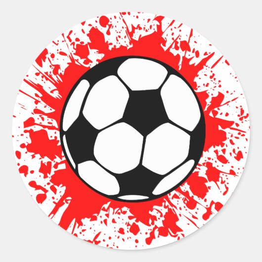 Sticker Rond soccer. (Devant)