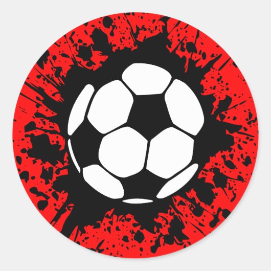 Sticker Rond soccer. (Devant)